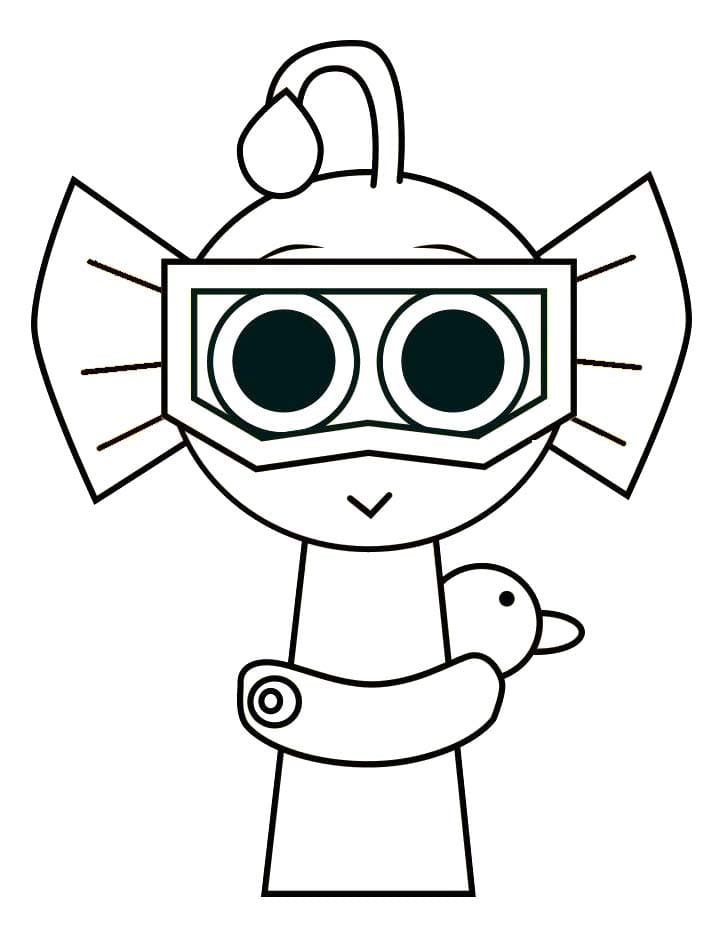 Kolorowanka Narysuj Sprunki prosty