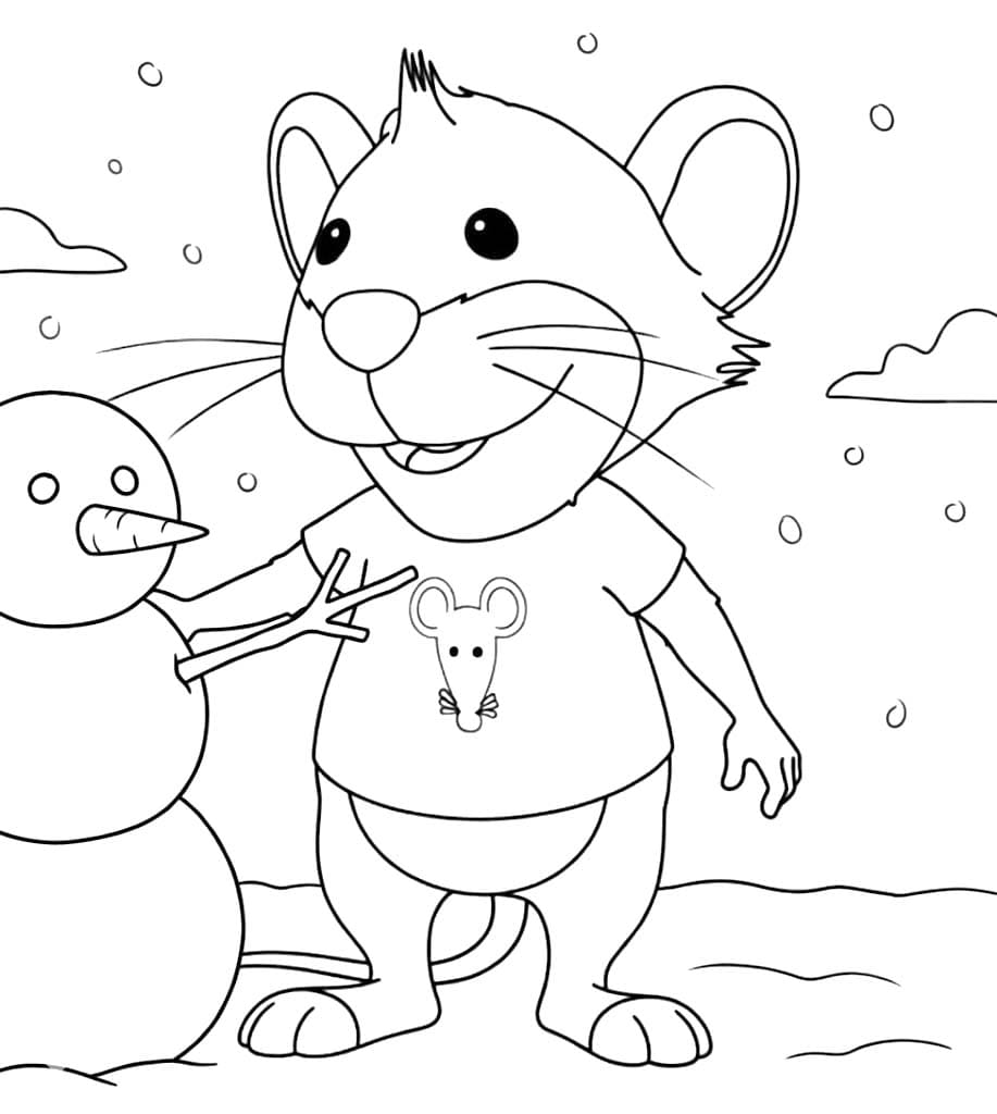 Kolorowanka Narysuj Tupcio Chrupcio prosty