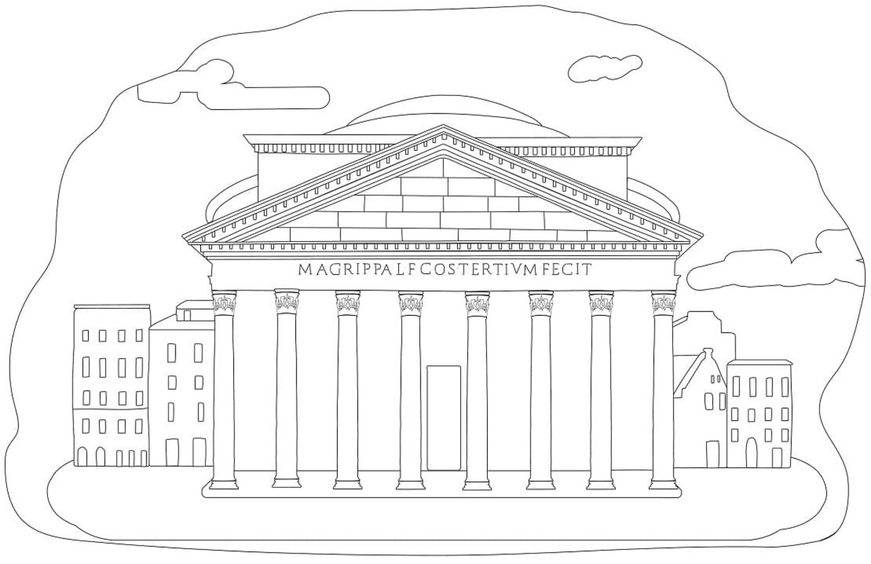 Kolorowanka Narysuj Włochy prosty