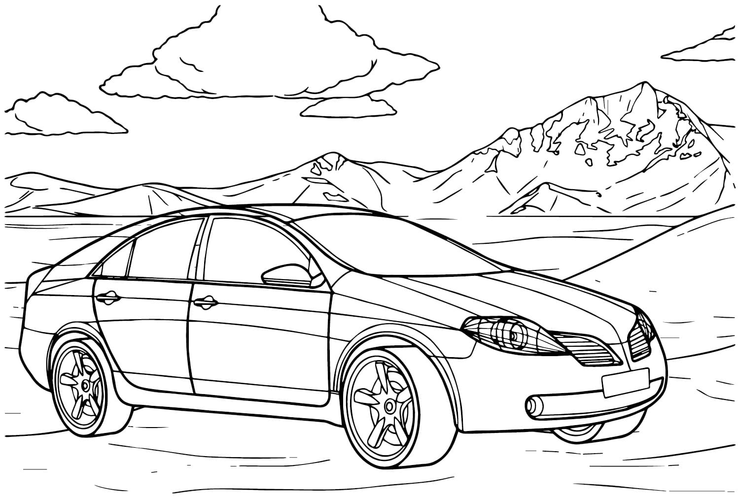 Kolorowanka Nissan bezpłatny łatwy