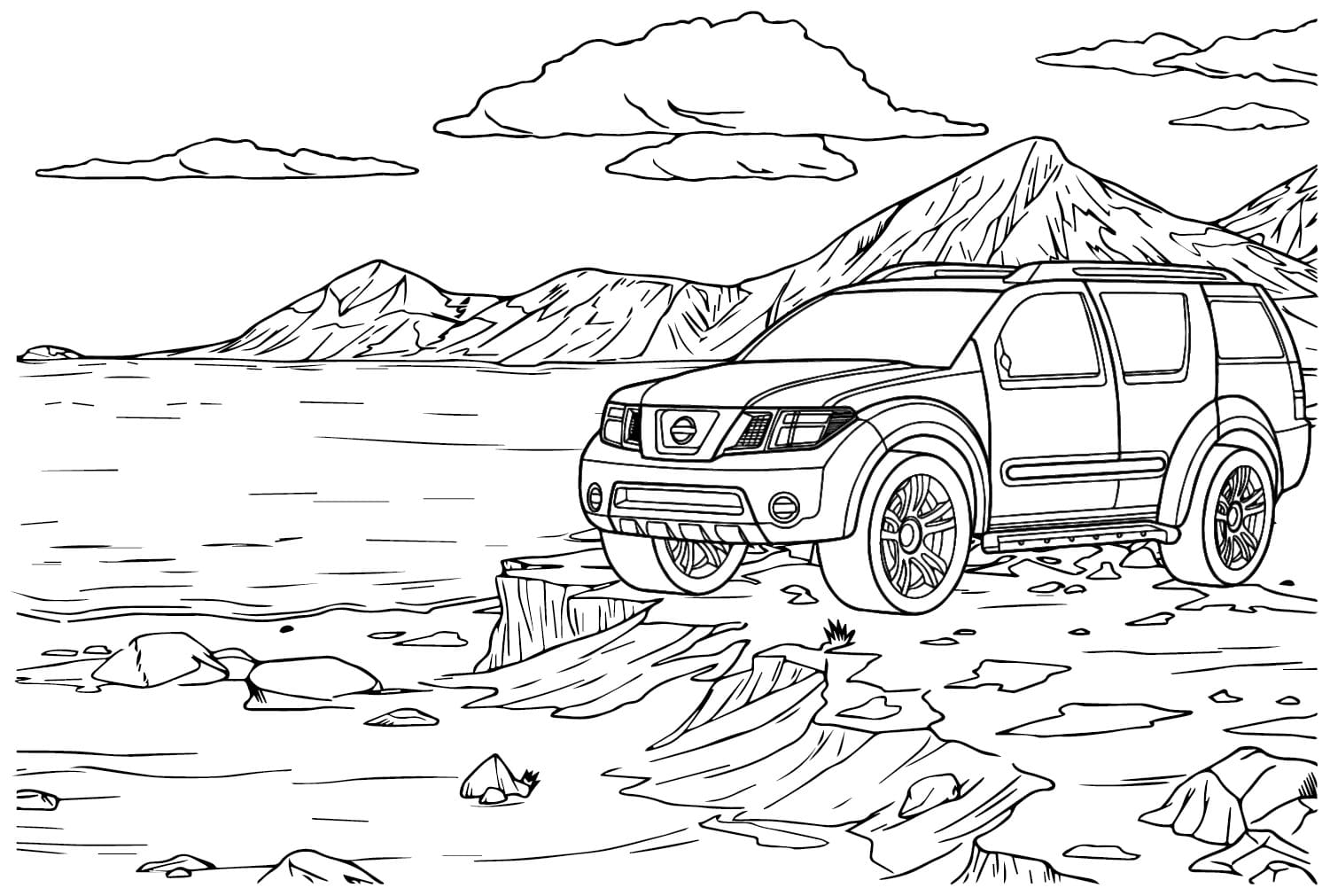 Kolorowanka Nissan bezpłatny podstawowy