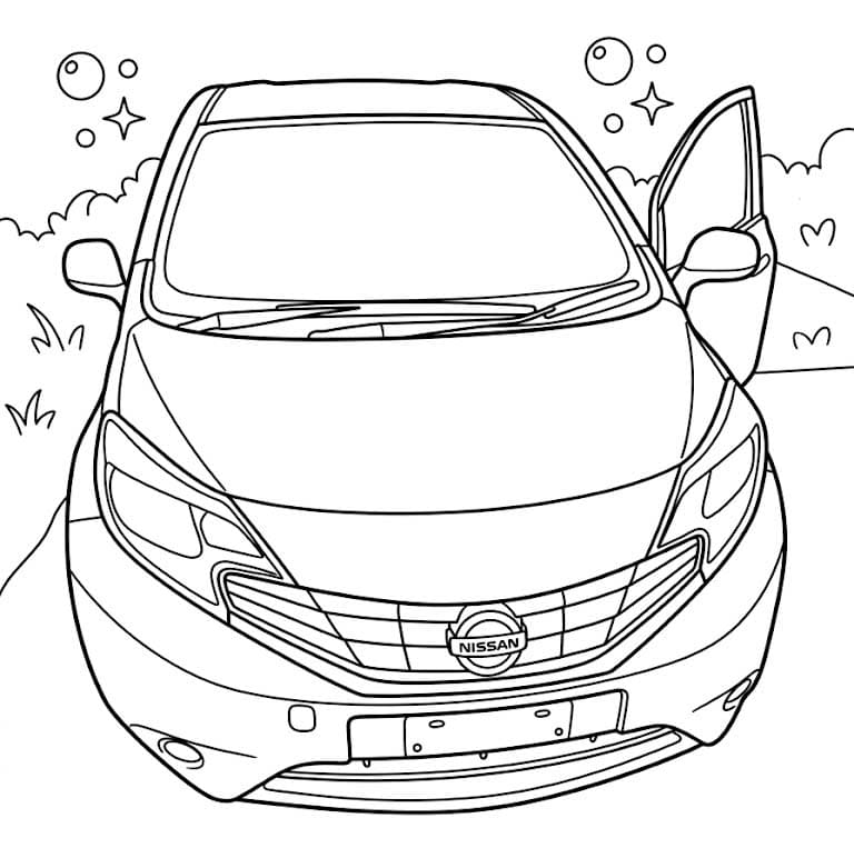 Kolorowanka Nissan bezpłatny prosty