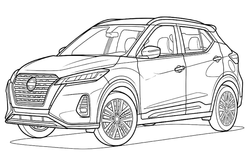 Kolorowanka Nissan bezpłatny wydruku