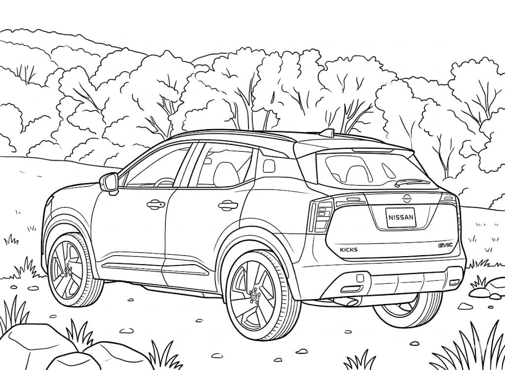 Kolorowanka Nissan bezpłatny