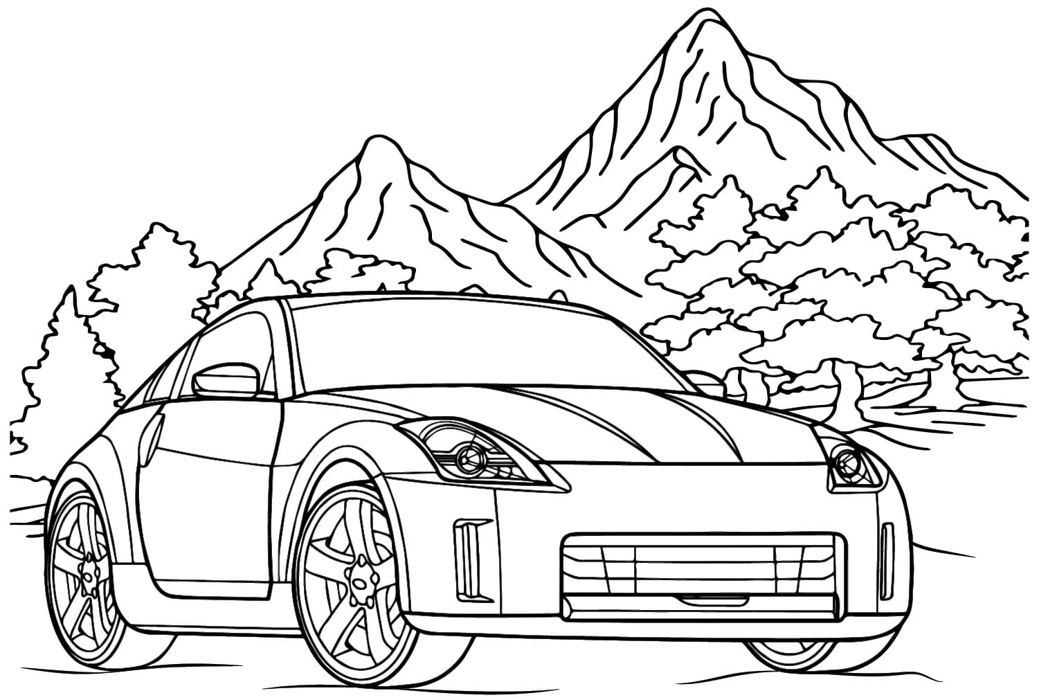 Kolorowanka Nissan dla dzieci