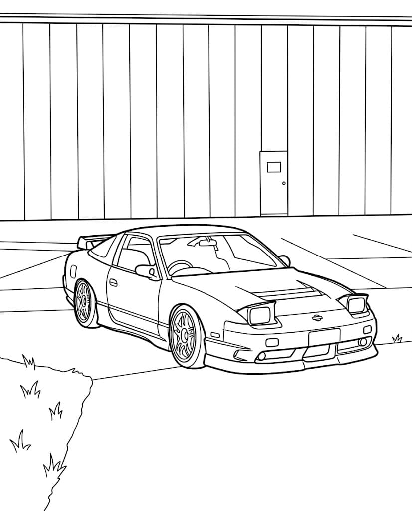 Kolorowanka Nissan wydruku prosty