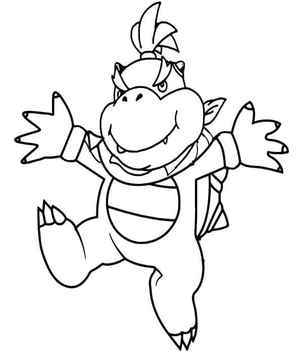 Kolorowanka Obraz Bowser bezpłatny wydruku