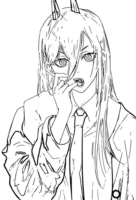 Kolorowanka Obraz Chainsaw Man do druku