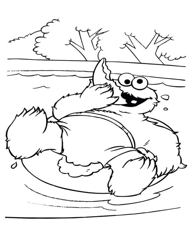 Kolorowanka Obraz Ciasteczkowy Potwór do druku