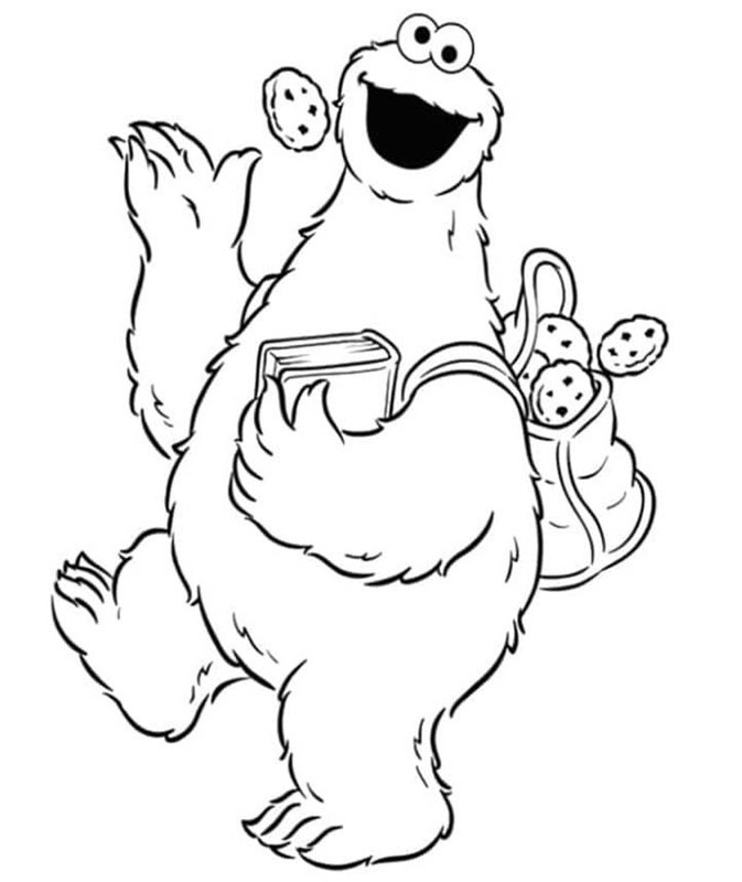 Kolorowanka Obraz Ciasteczkowy Potwór wydruku