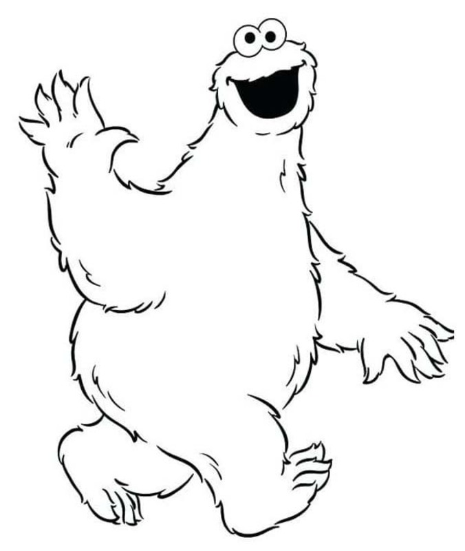 Kolorowanka Obraz Ciasteczkowy Potwór