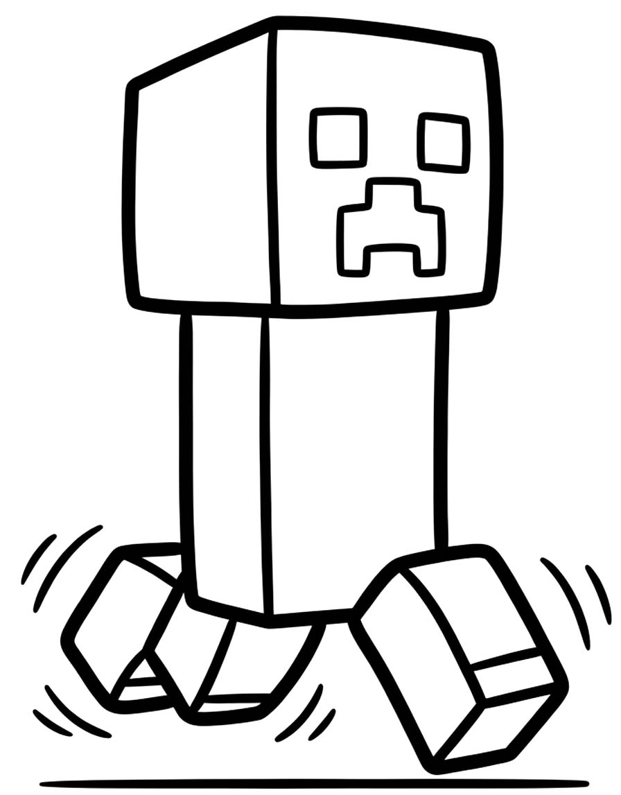 Kolorowanka Obraz Creeper bezpłatny