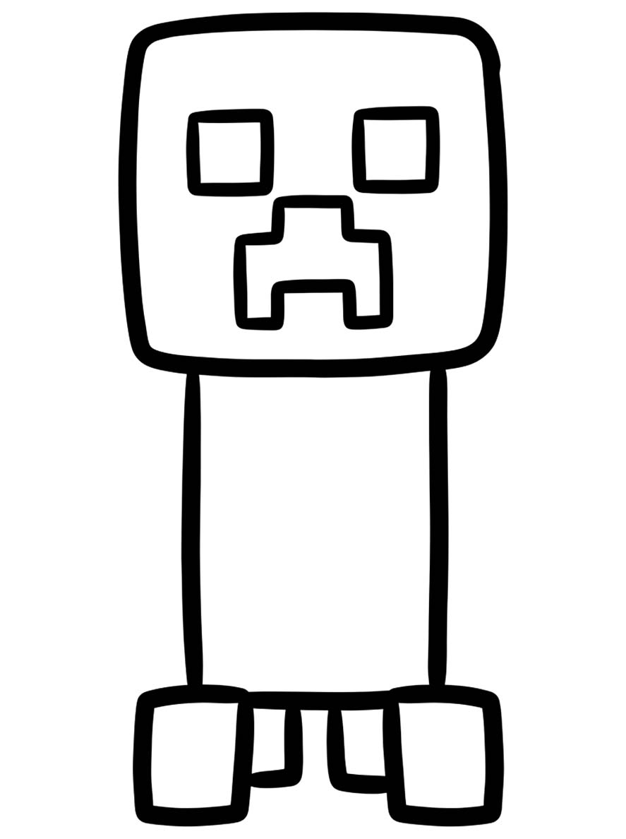 Kolorowanka Obraz Creeper wydruku