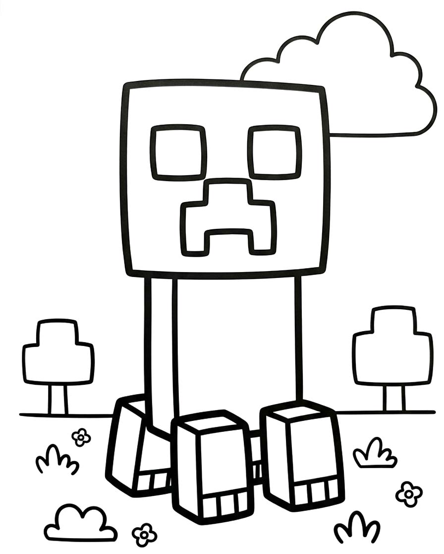 Kolorowanka Obraz Creeper