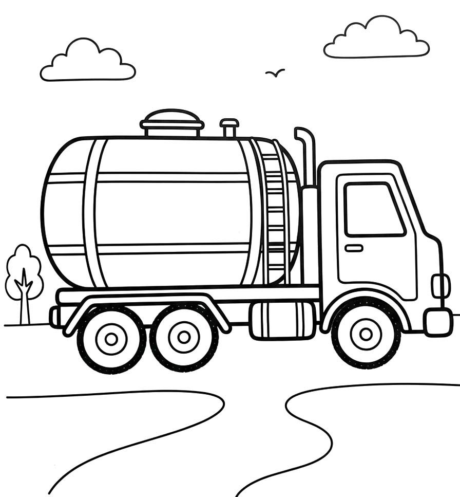 Kolorowanka Obraz Cysterna do druku