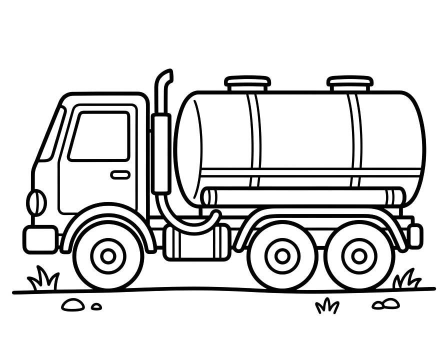Kolorowanka Obraz Cysterna wydruku