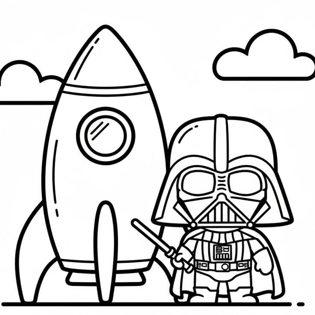 Kolorowanka Obraz Darth Vader bezpłatny