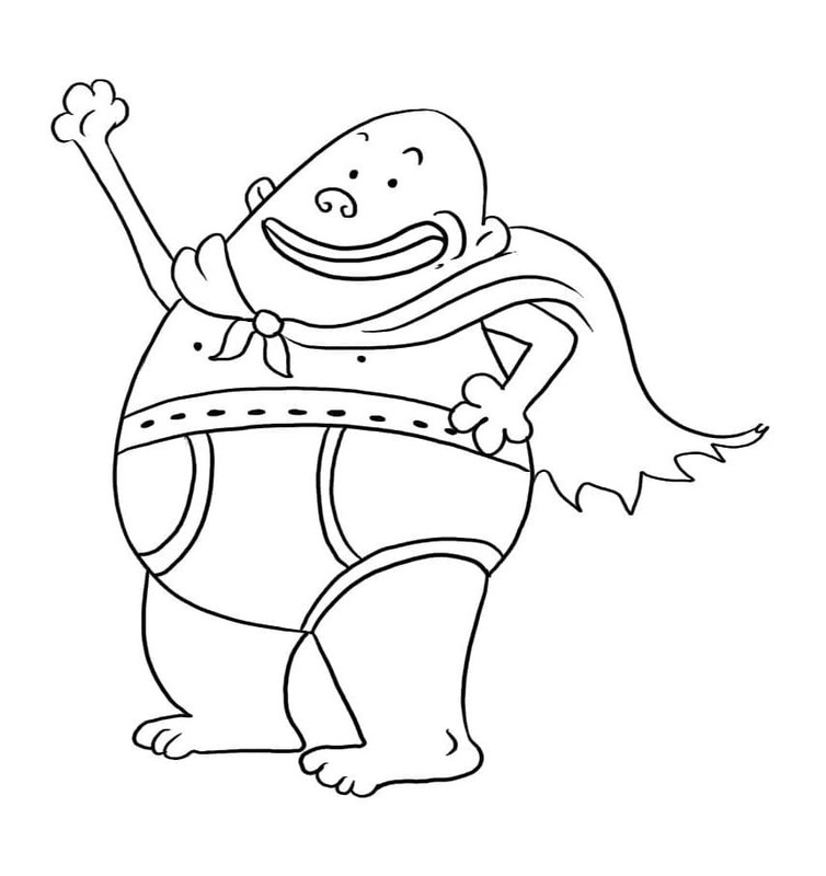 Kolorowanka Obraz Kapitan Majtas bezpłatny wydruku