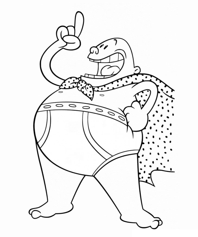 Kolorowanka Obraz Kapitan Majtas bezpłatny