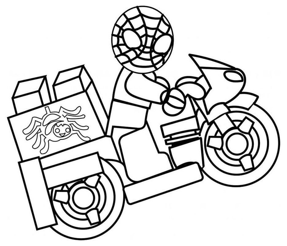 Kolorowanka Obraz Lego Spiderman bezpłatny