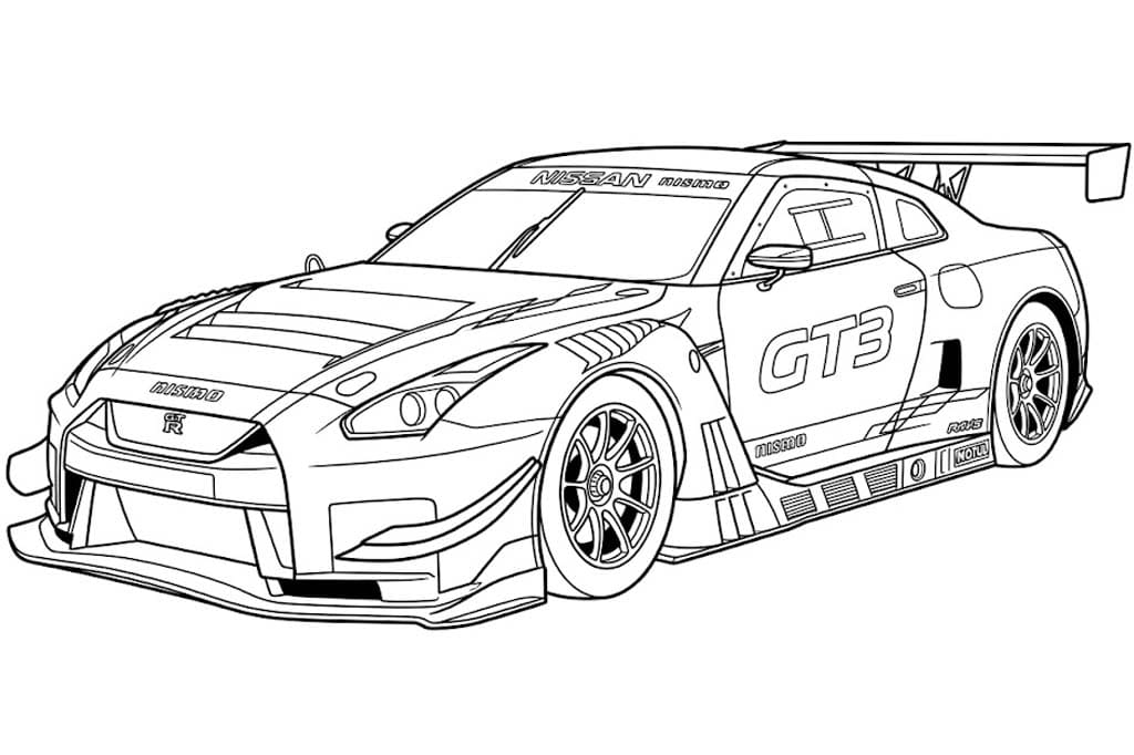 Kolorowanka Obraz Nissan bezpłatny wydruku