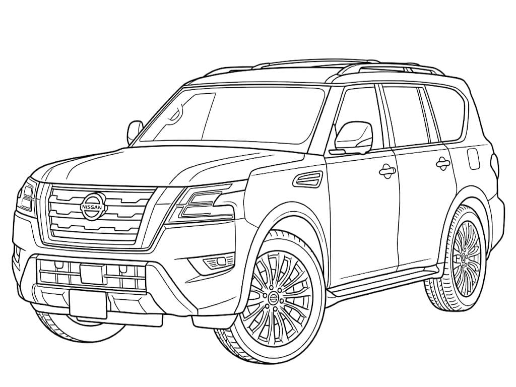 Kolorowanka Obraz Nissan do druku