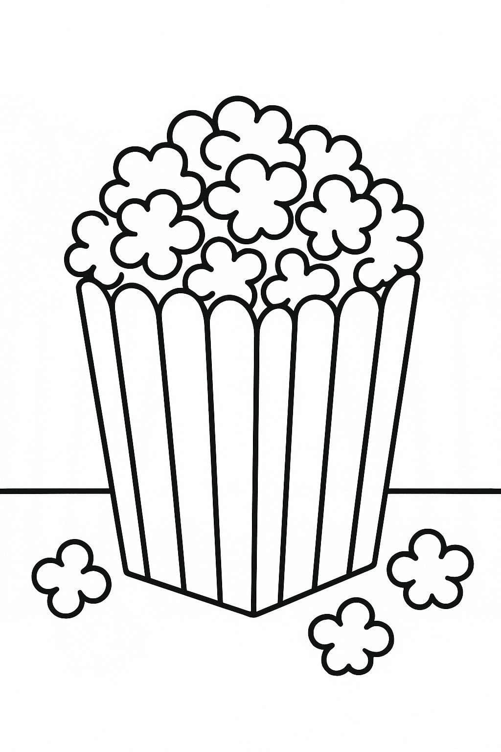 Kolorowanka Obraz Prażona Kukurydza