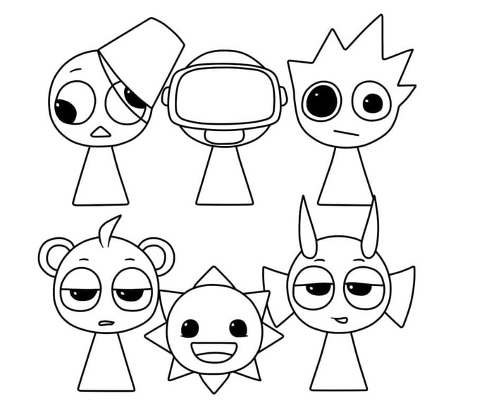 Kolorowanka Obraz Sprunki wydruku