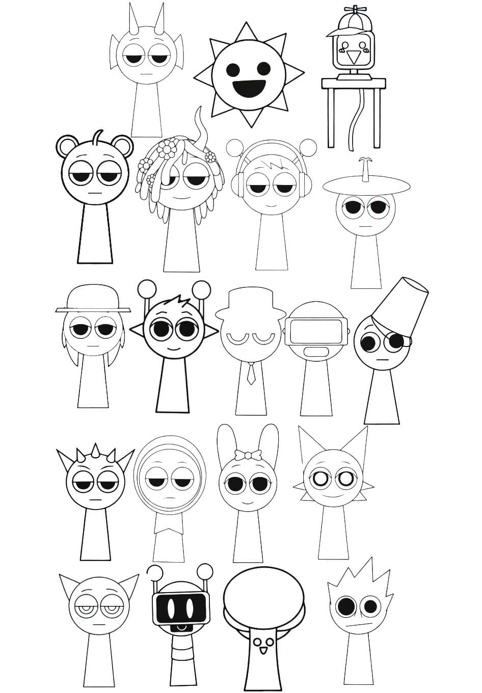 Kolorowanka Obraz Sprunki