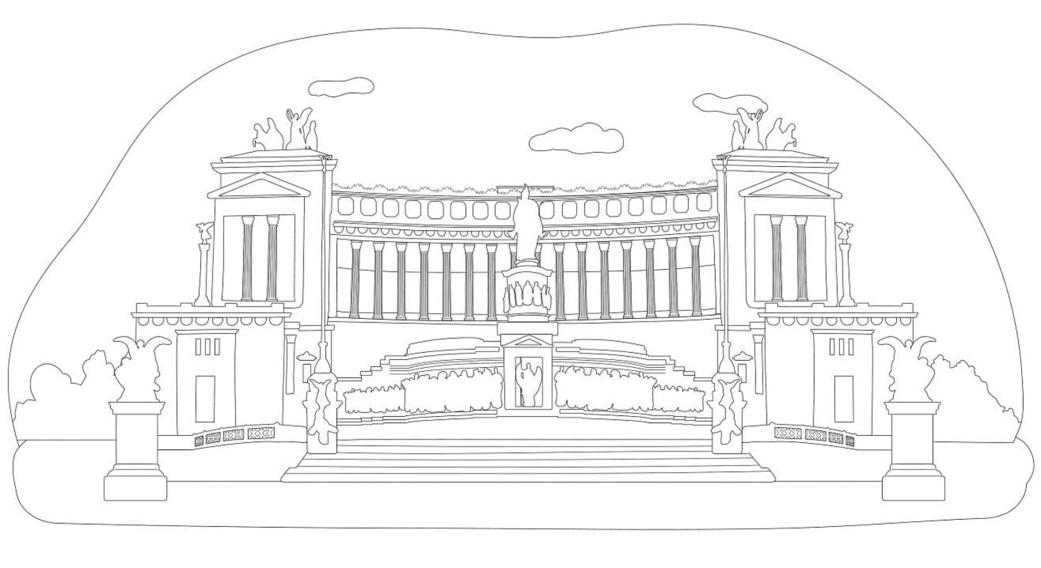 Kolorowanka Obraz Włochy bezpłatny wydruku