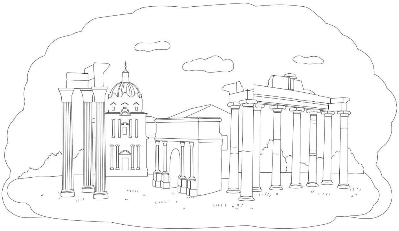 Kolorowanka Obraz Włochy wydruku