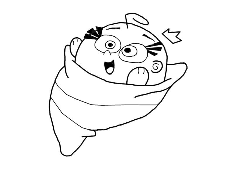 Kolorowanka Obraz Wróżkowie Chrzestni do druku