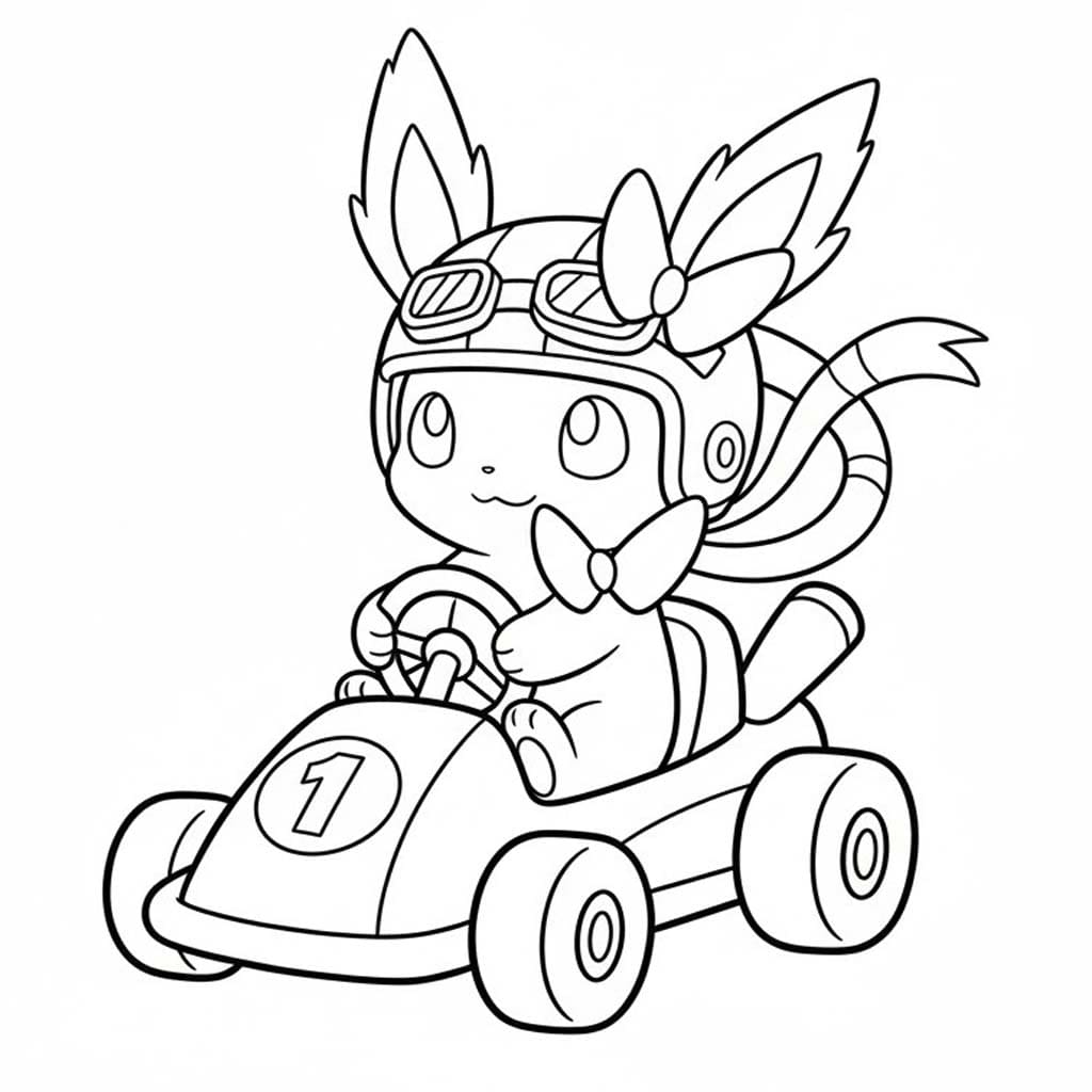 Kolorowanka Pokemon Sylveon bezpłatny łatwy