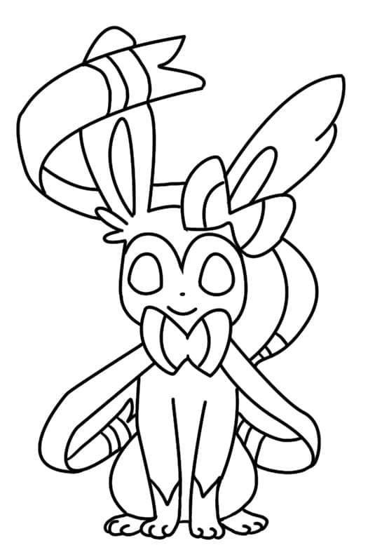 Kolorowanki Pokemon Sylveon