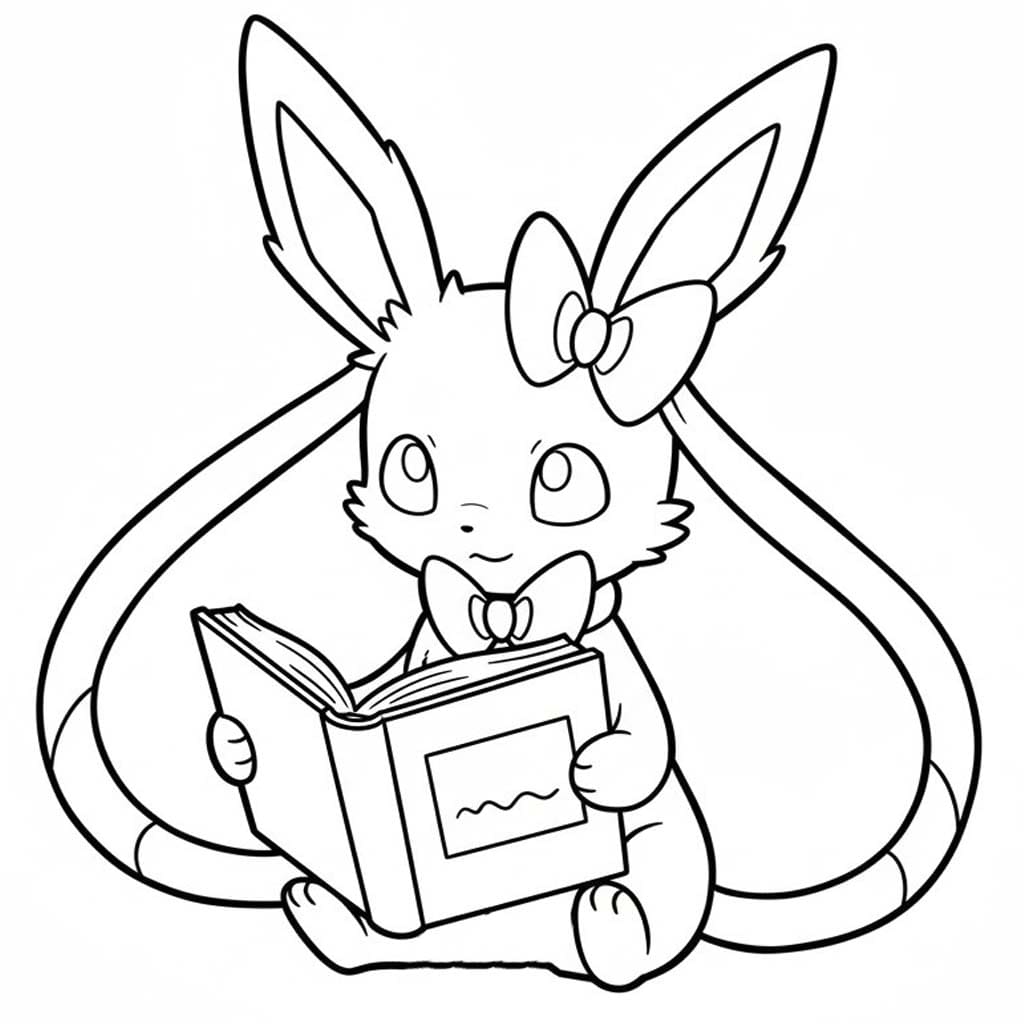 Kolorowanka Pokemon Sylveon bezpłatny