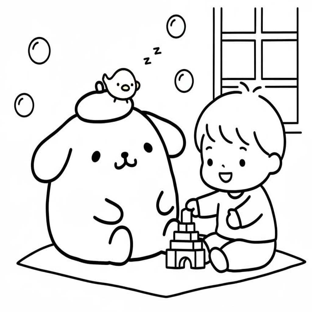 Kolorowanka Pompompurin bezpłatny podstawowy