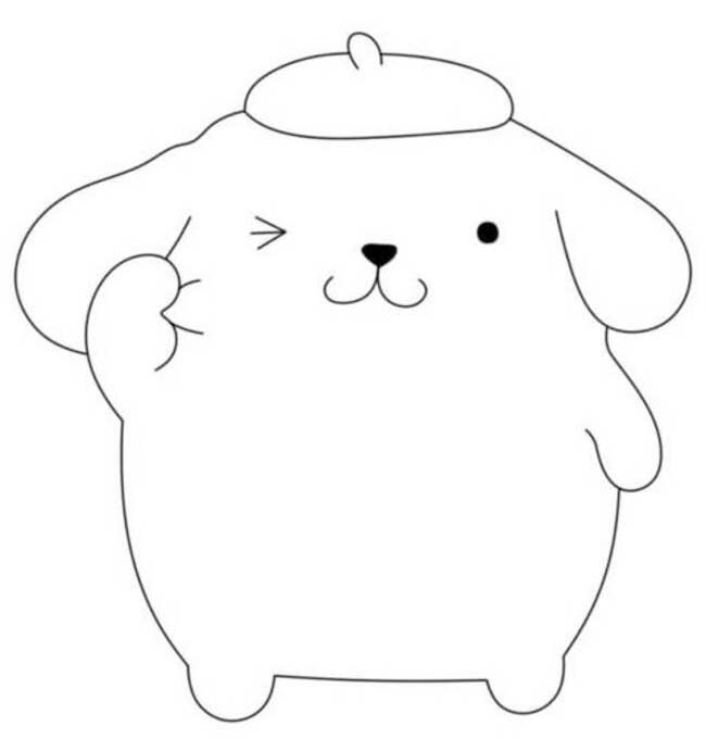 Kolorowanka Pompompurin bezpłatny wydruku łatwy