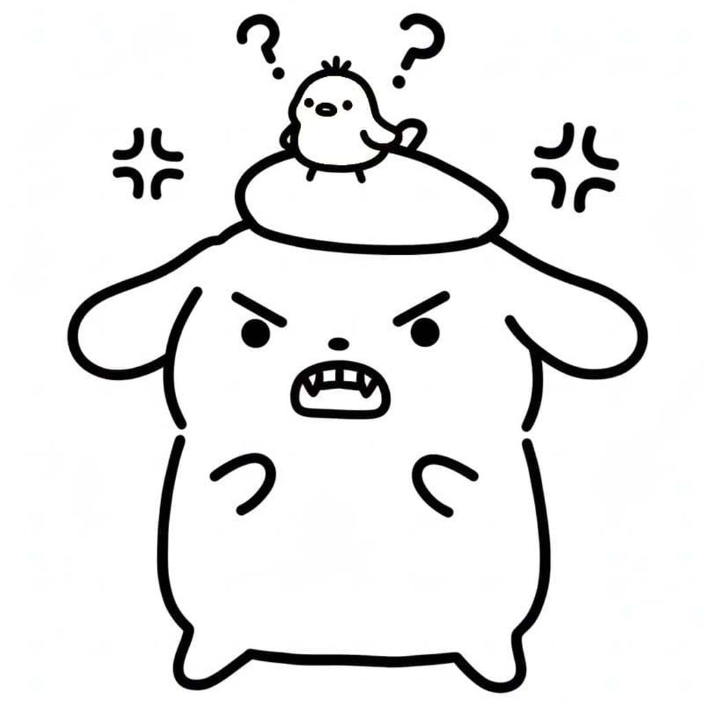 Kolorowanka Pompompurin wydruku podstawowy