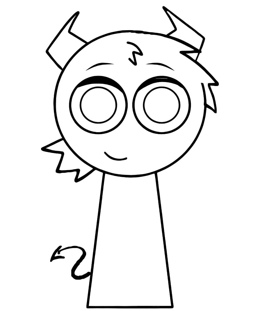 Kolorowanka Sprunki wydruku łatwy