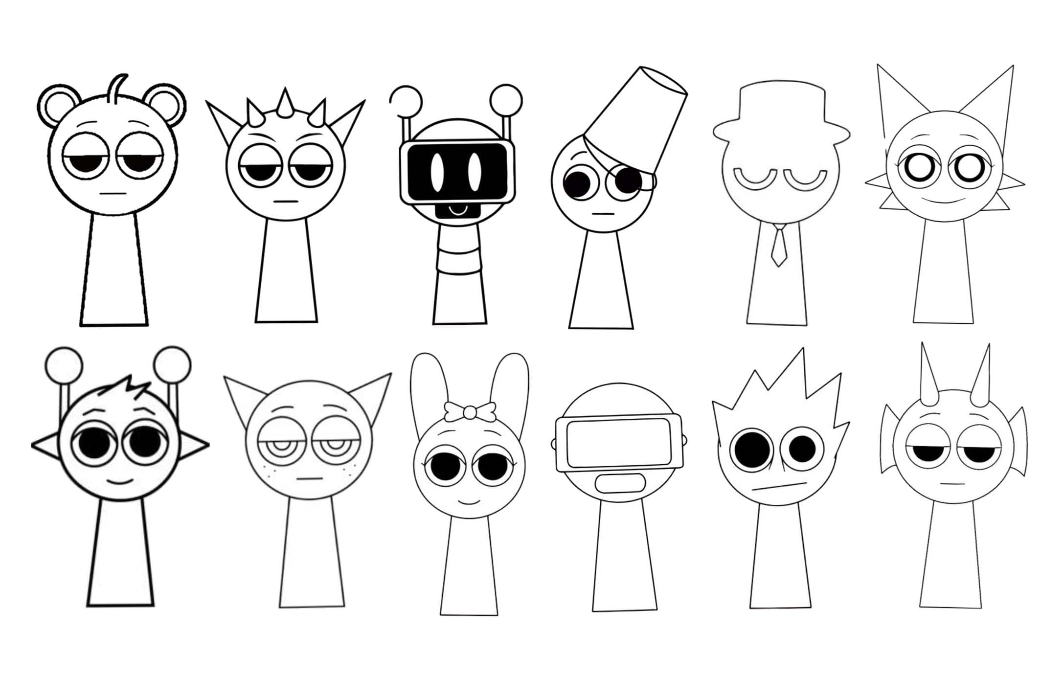 Kolorowanka Sprunki wydruku