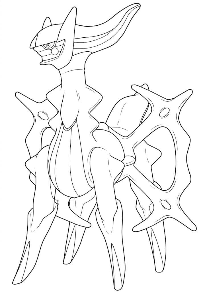 Kolorowanka Arceus bezpłatny łatwy