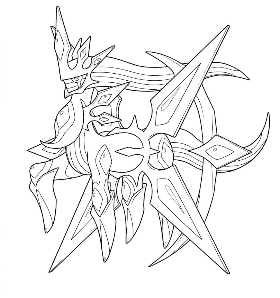 Kolorowanka Arceus bezpłatny prosty