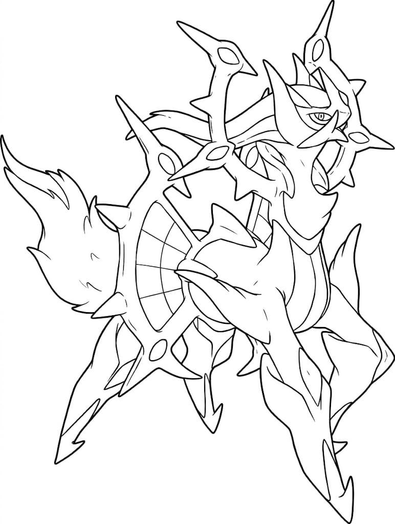 Kolorowanka Arceus bezpłatny wydruku łatwy