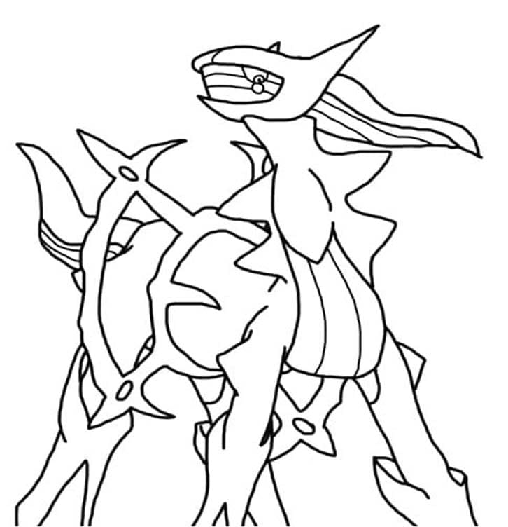 Kolorowanka Arceus bezpłatny wydruku