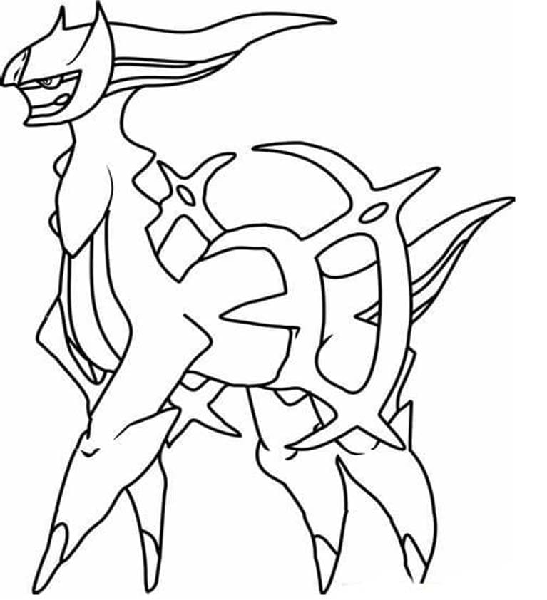 Kolorowanka Arceus dla dzieci