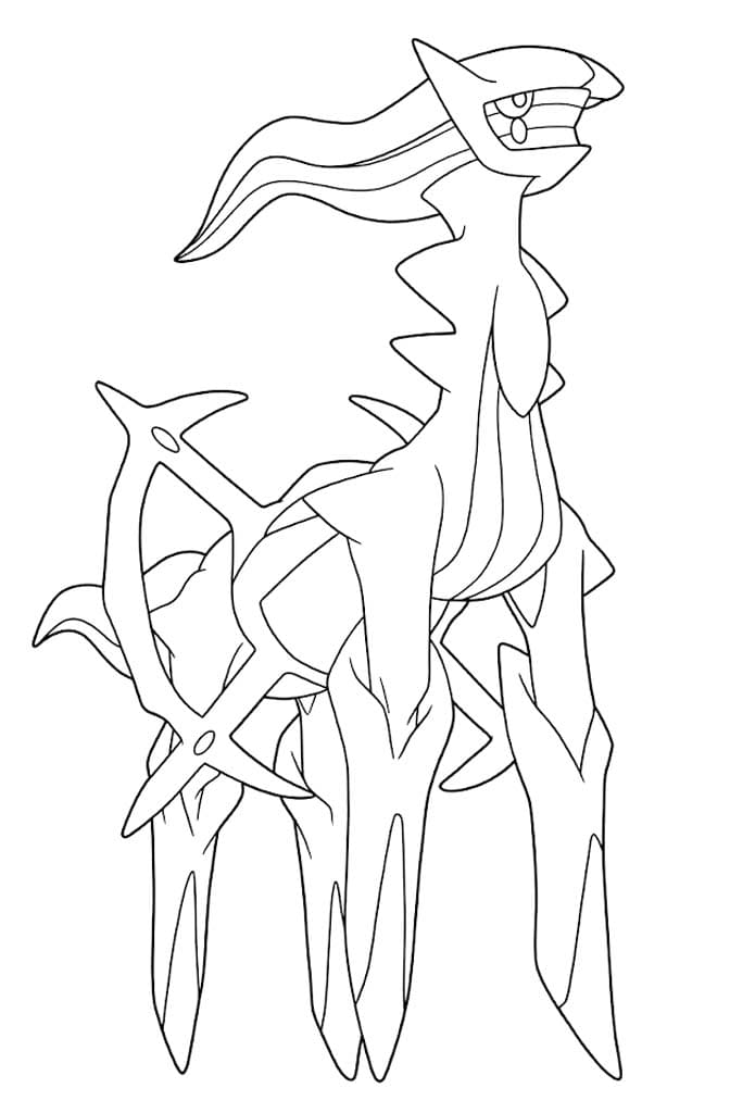 Kolorowanka Arceus wydruku łatwy