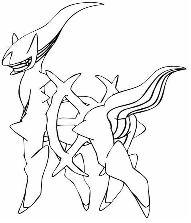Kolorowanka Arceus wydruku prosty