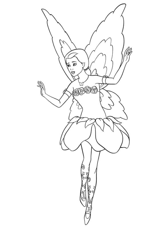 Kolorowanka Barbie Mariposa wydruku