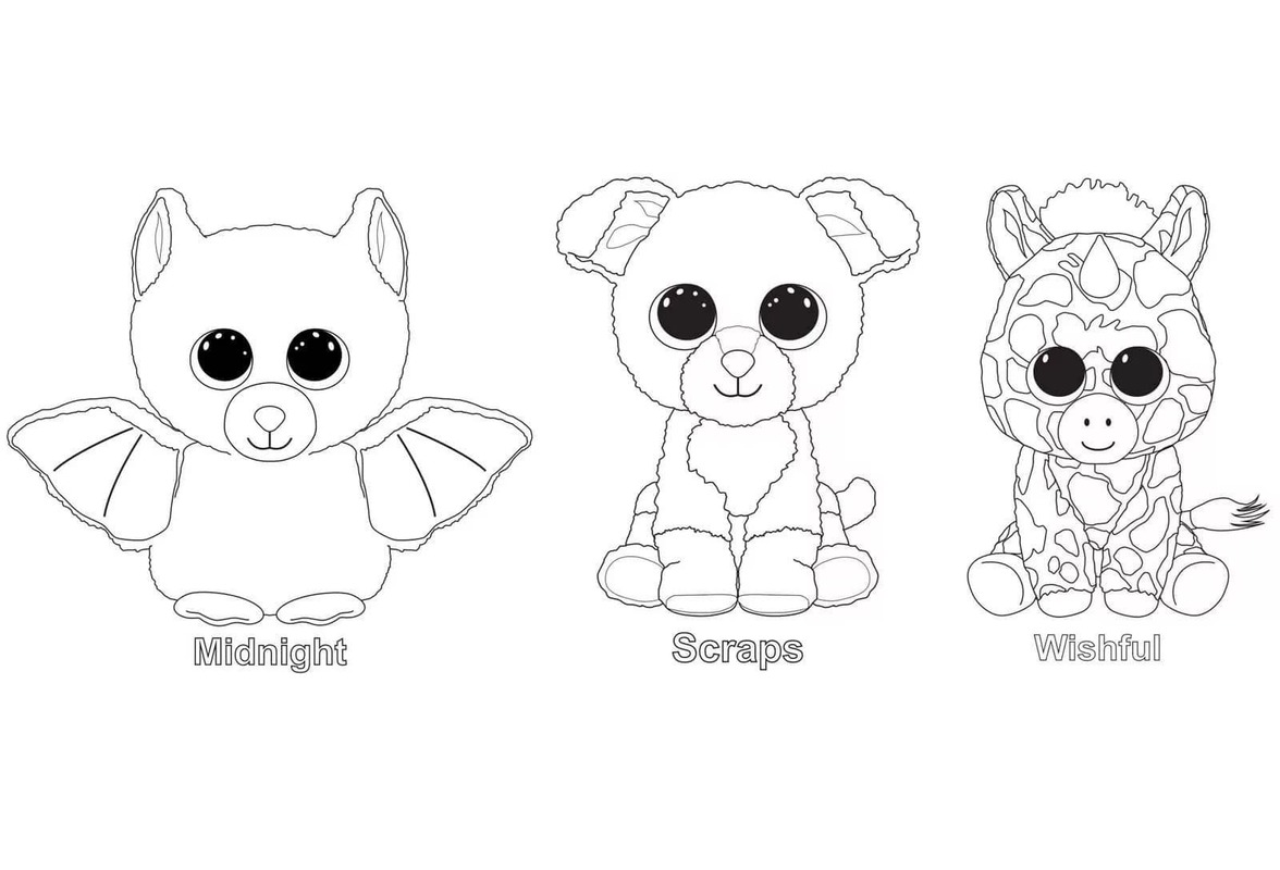 Kolorowanka Beanie Boos bezpłatny podstawowy