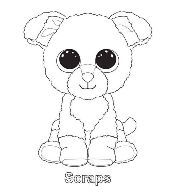 Kolorowanka Beanie Boos bezpłatny wydruku prosty
